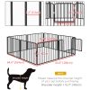 Dog Fence Outdoor 8 Panels 24" Height Indoor Steel Pet Exercise Pen DIY Design for Small Dogs
