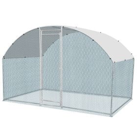 6.5 x 10 ft Large Metal Chicken Coop, Walk-in Poultry Cage Chicken Hen Run House with Waterproof Cover