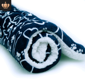 Cute Cat Blankets Dog Pet Mat (Option: Blue bone-XL100x75)