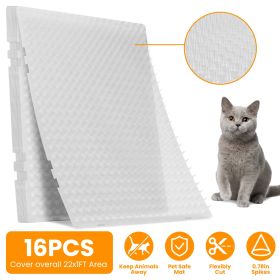 16Pcs Cat Deterrent Mats For Indoor Outdoor Use Keep Cats Dogs Away Pets 16x13in Deterrent Training Mats With Spikes 22x1FT Area (Option: 16Pcs)