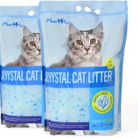 Crystal Cat Litter For Pets, No Caking, Odor Control, Light Weight, Low Dust, Easy To Use (Option: Unscented-6Pack)