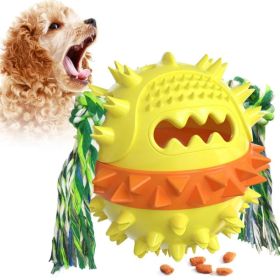 Pet Supplies Vocal Dog Toy Leaking Food Ball (Color: Yellow, type: Pet Toys)